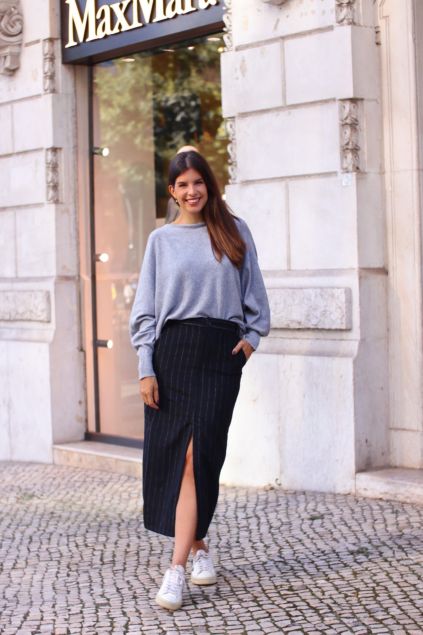 Saia em flanela preto e cinza - Promoção até 30 de dezembro