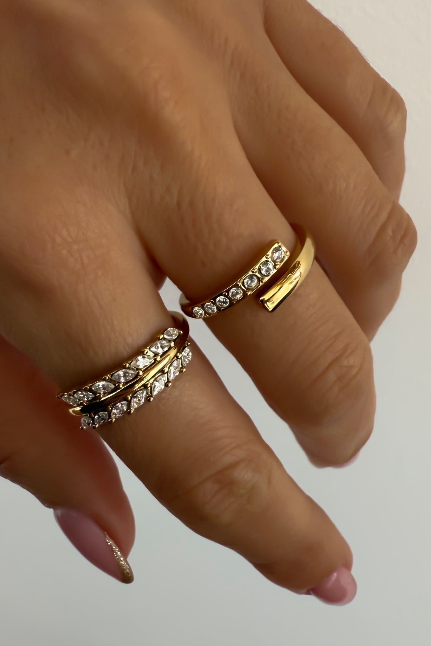 Conjunto anéis ajustável em aço- Promoção até 20 de janeiro