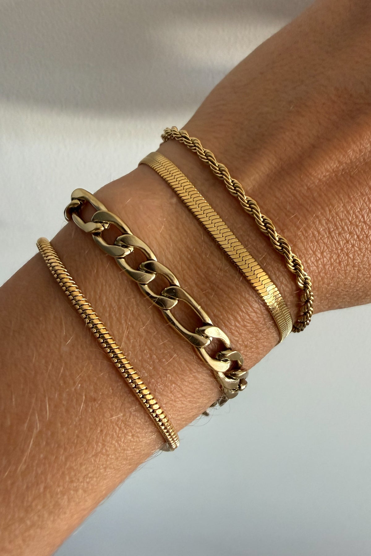 Conjunto 4 pulseiras em aço inoxidável