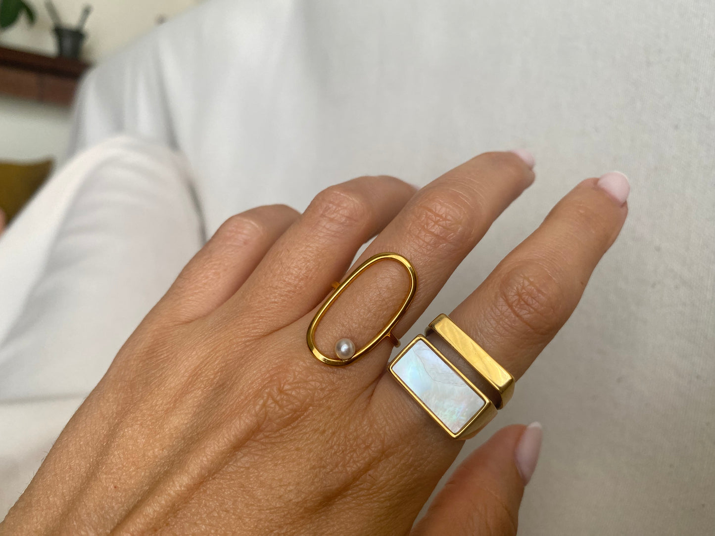 Conjunto 2 anéis ajustáveis em aço