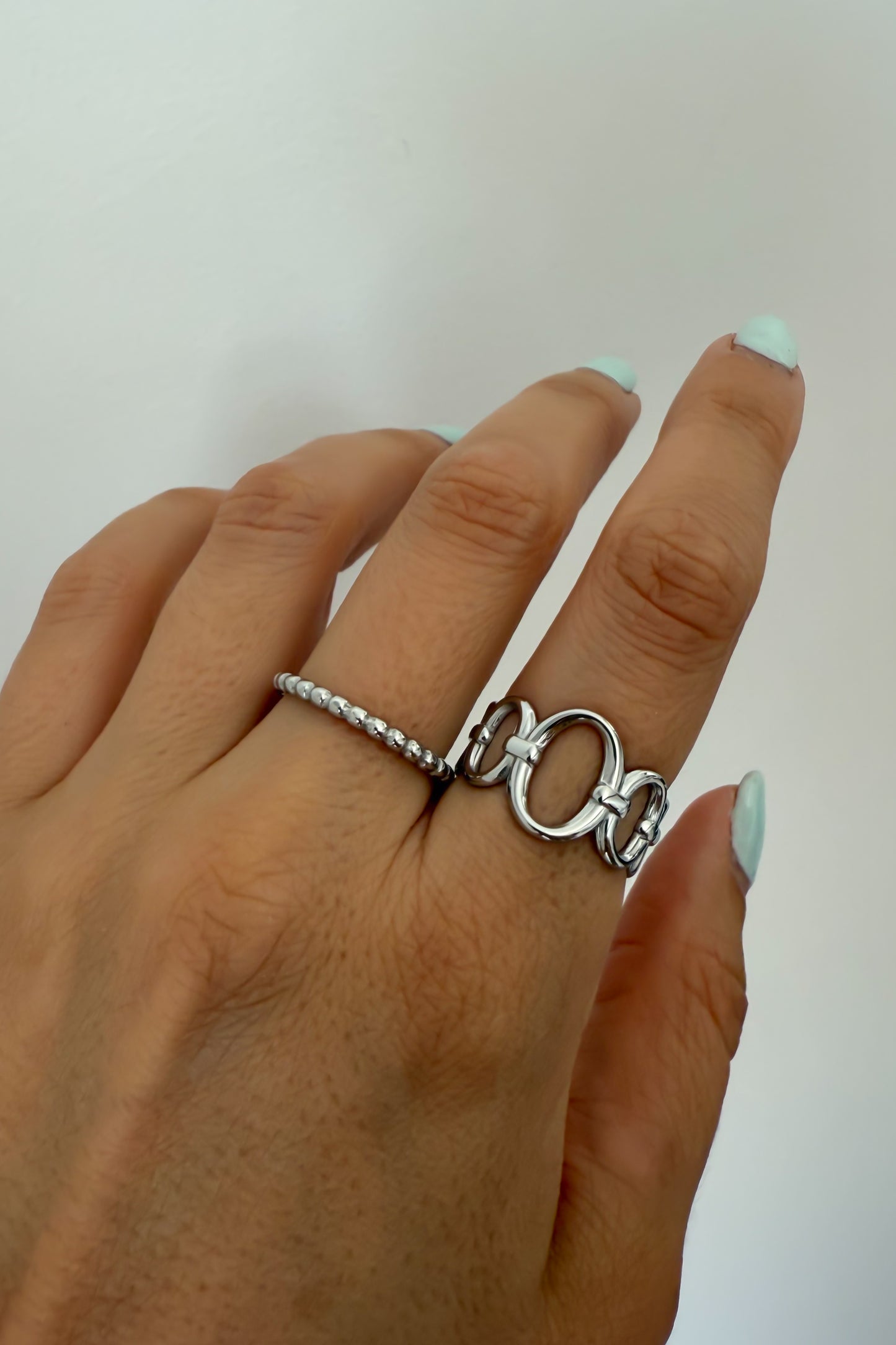 Conjunto 2 anéis ajustáveis em aço