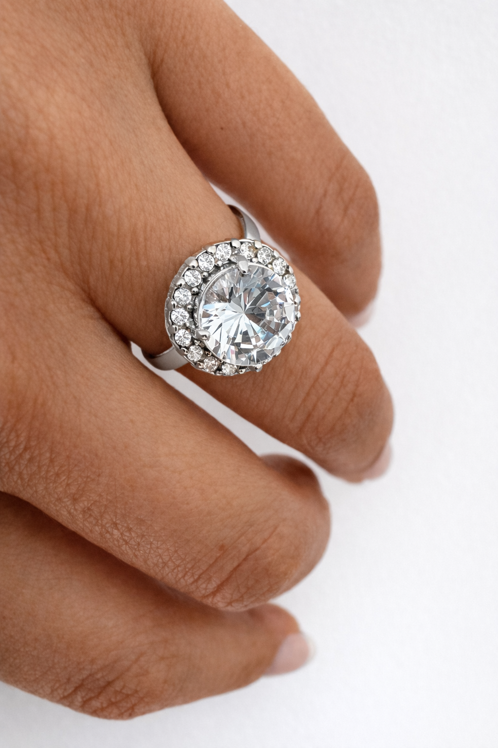 Anel ajustável em aço cor prata