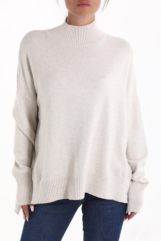 Camisola de malha marfim
