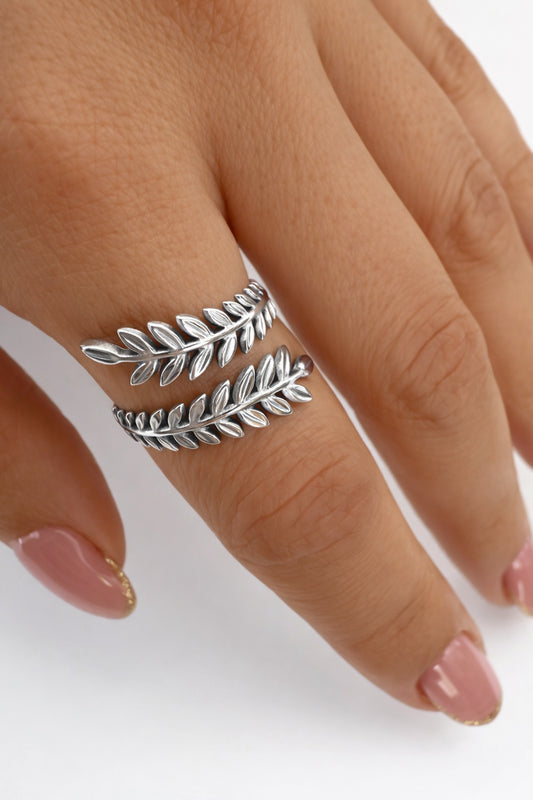 Anel ajustável em aço folha -  Promoção até 4 de março