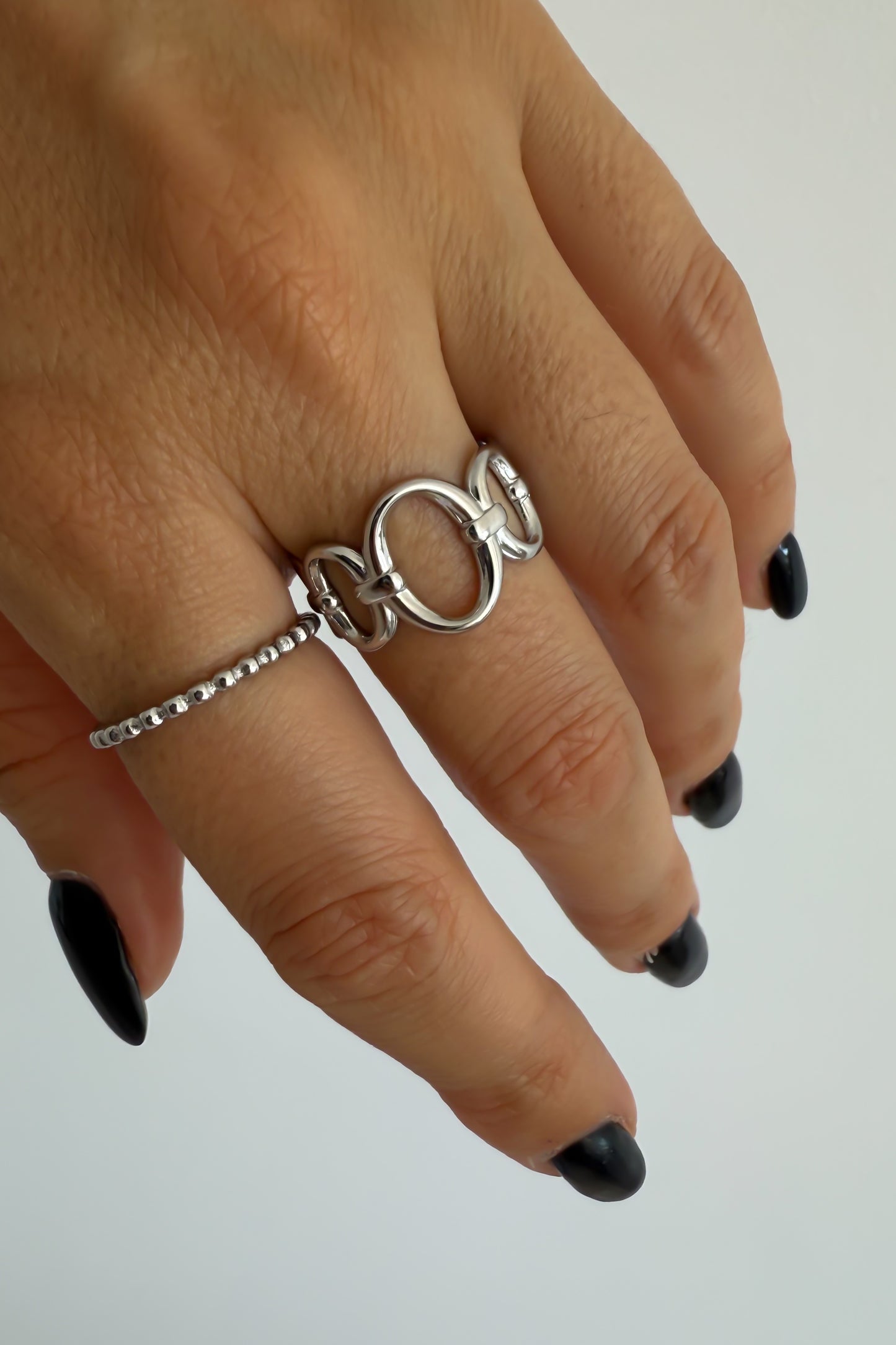 Conjunto 2 anéis ajustáveis em aço - Promoção 15 de novembro