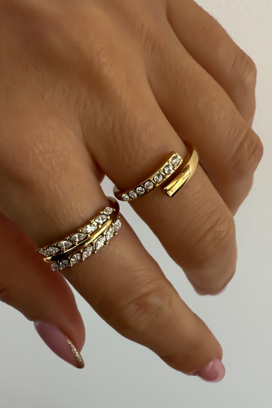 Conjunto anéis ajustável em aço- Promoção até 20 de janeiro