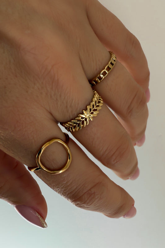 Conjunto 3 anéis ajustáveis em aço - Promoção até 15 de janeiro