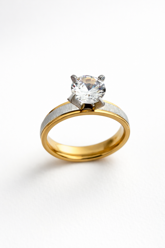 Solitário em aço escovado - Apenas tamanhos grandes