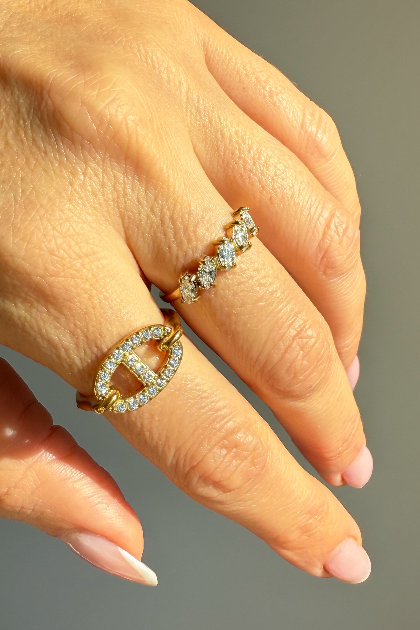 Conjunto 2 anéis ajustáveis em aço - Promoção até 25 de dezembro