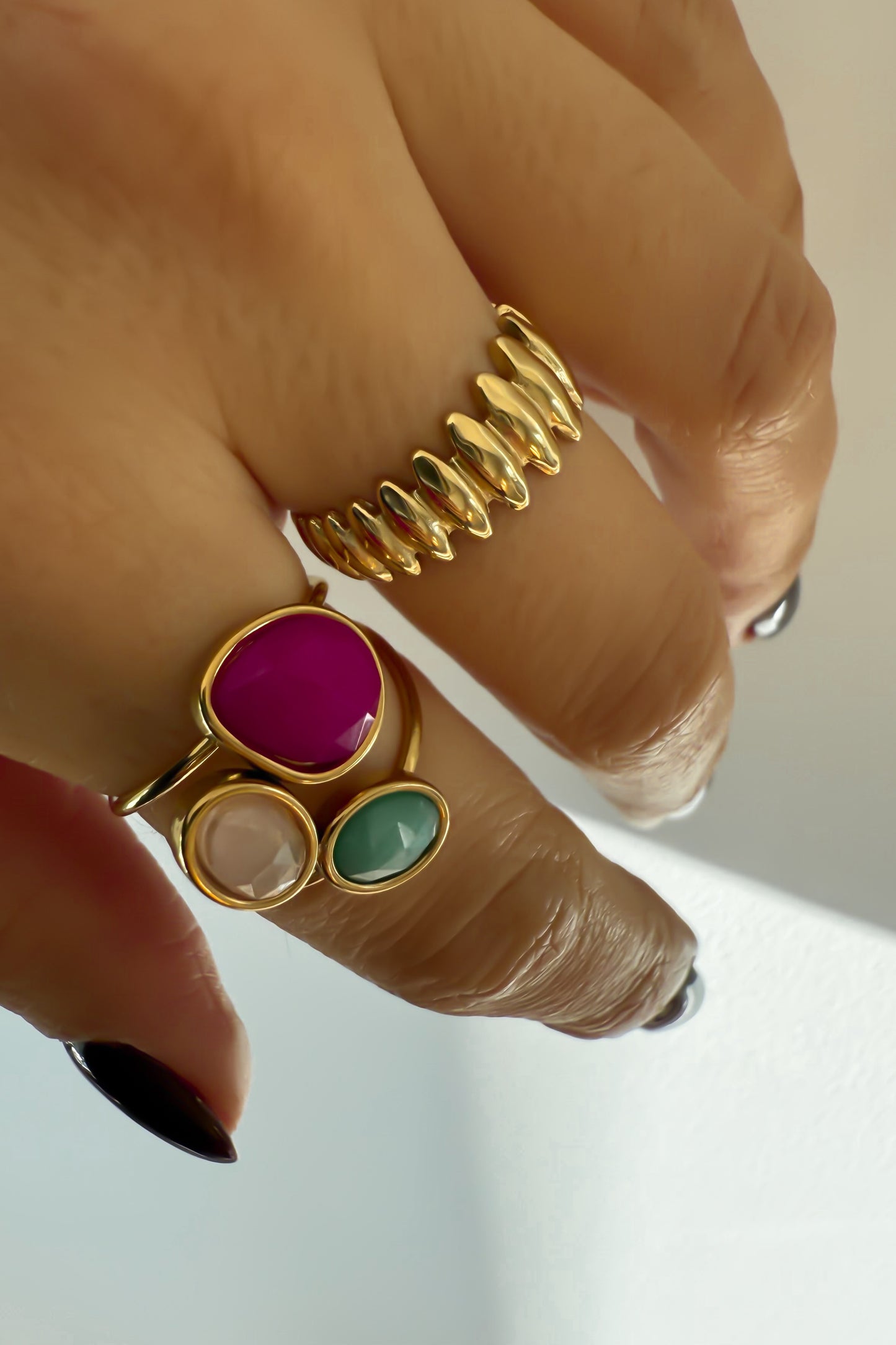 Conjunto anéis ajustável em aço