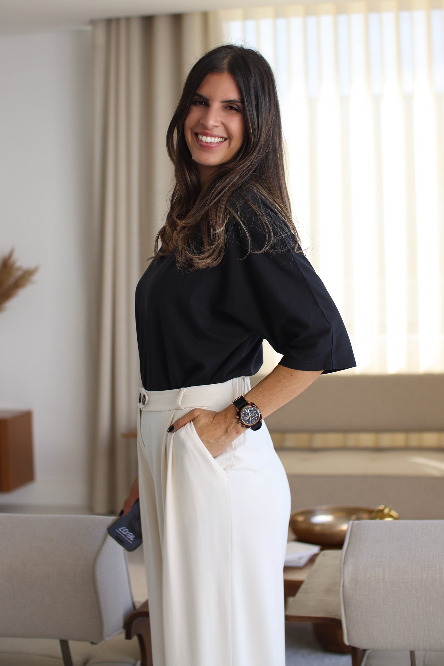 Blusa simplicidade em liocel cor preto