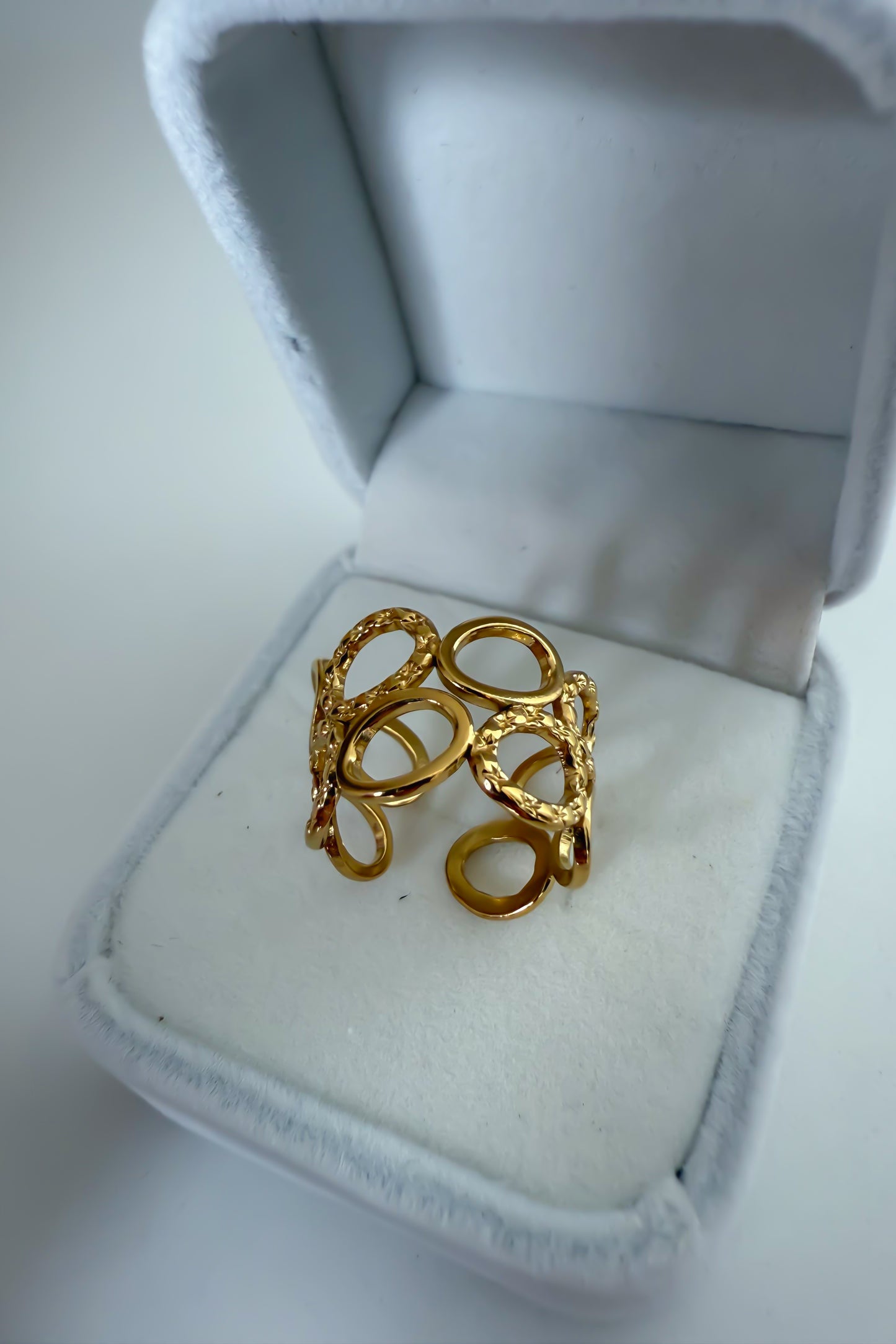 Anel em aço ajustável