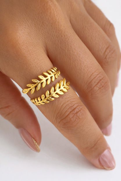 Anel ajustável em aço folha -  Promoção até 4 de março