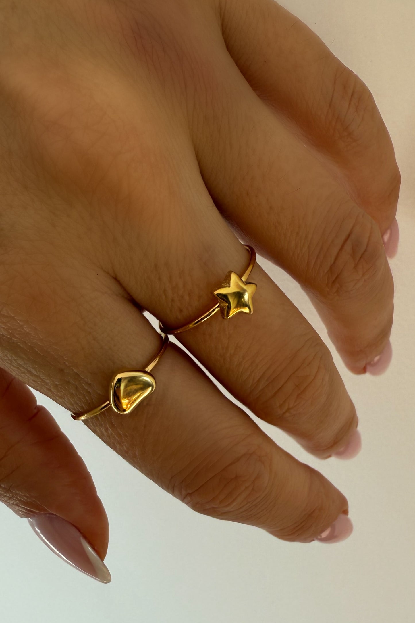 Conjunto 2 anéis ajustáveis em aço - Promoção até 30 de dezembro