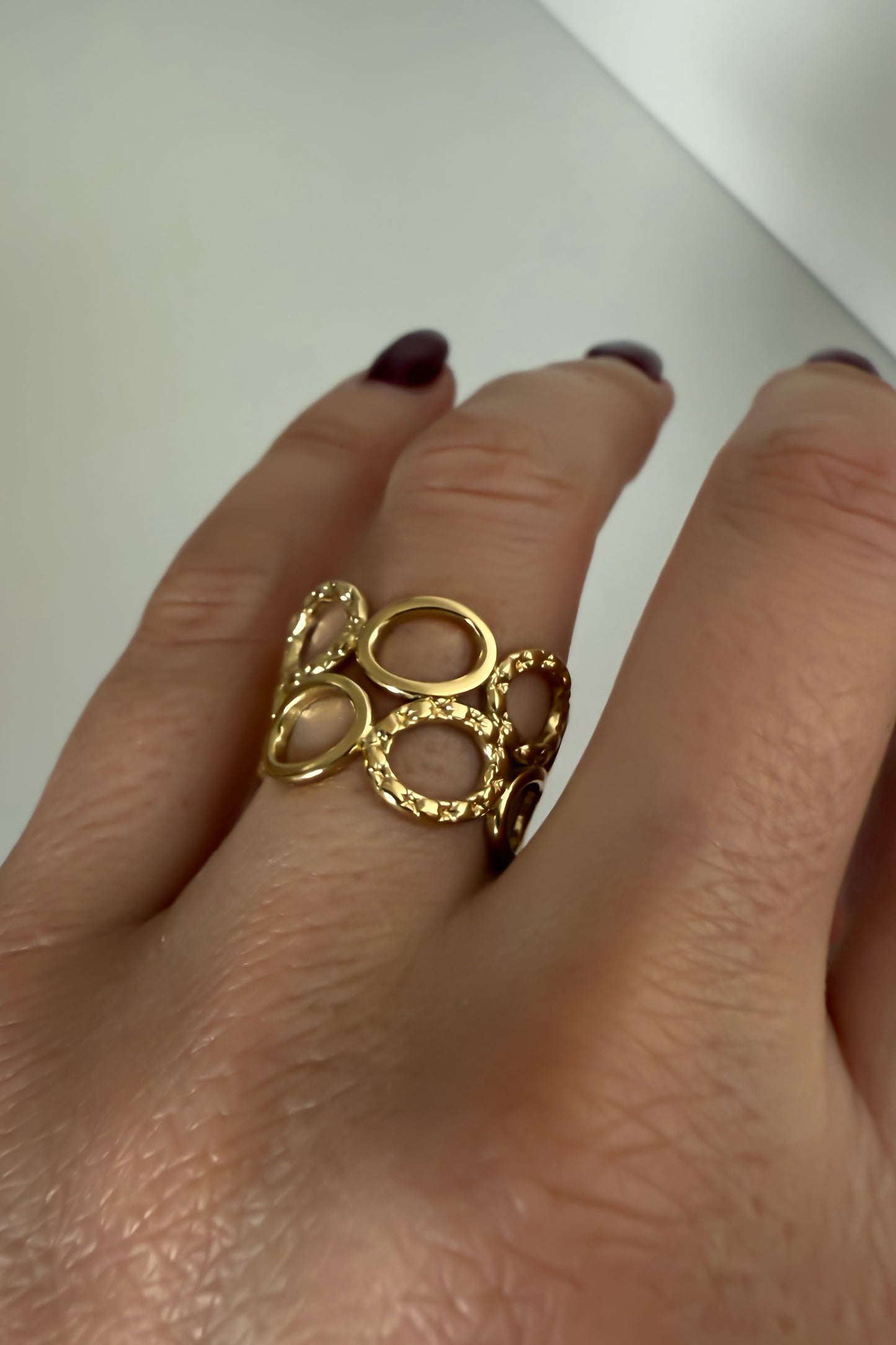 Anel em aço ajustável