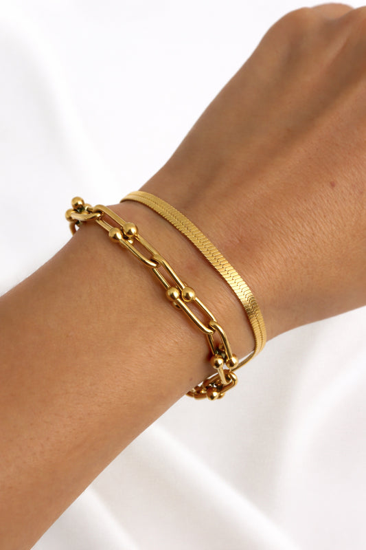 Pulseiras em aço inoxidável ajustável