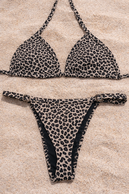 Biquíni triângulo em lycra brasileira animal print