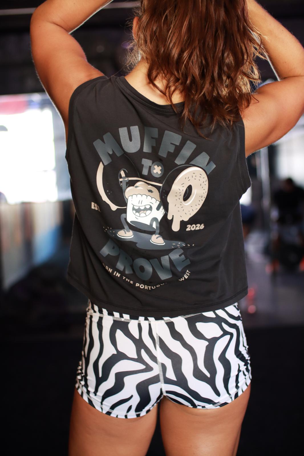 Croptop em algodão orgânico preto lavado