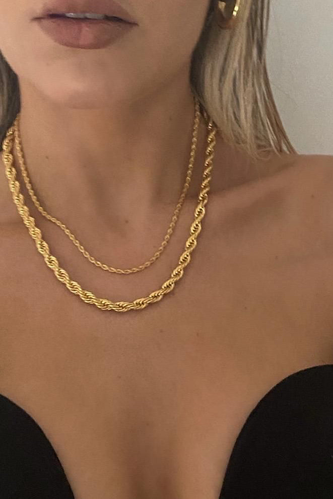 Conjunto 2 colares em aço inoxidável