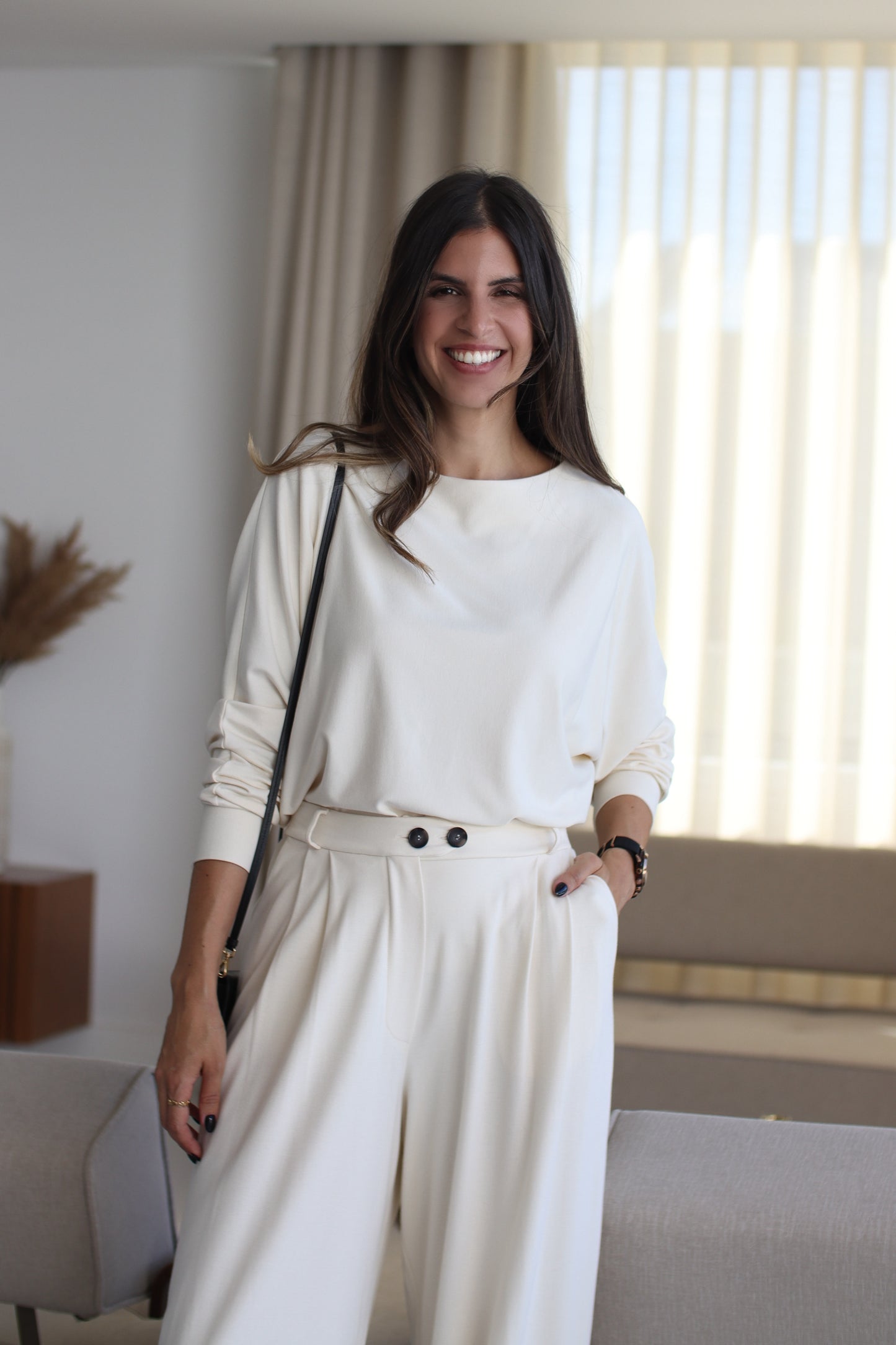 Blusa Morcego Essência - Marfim