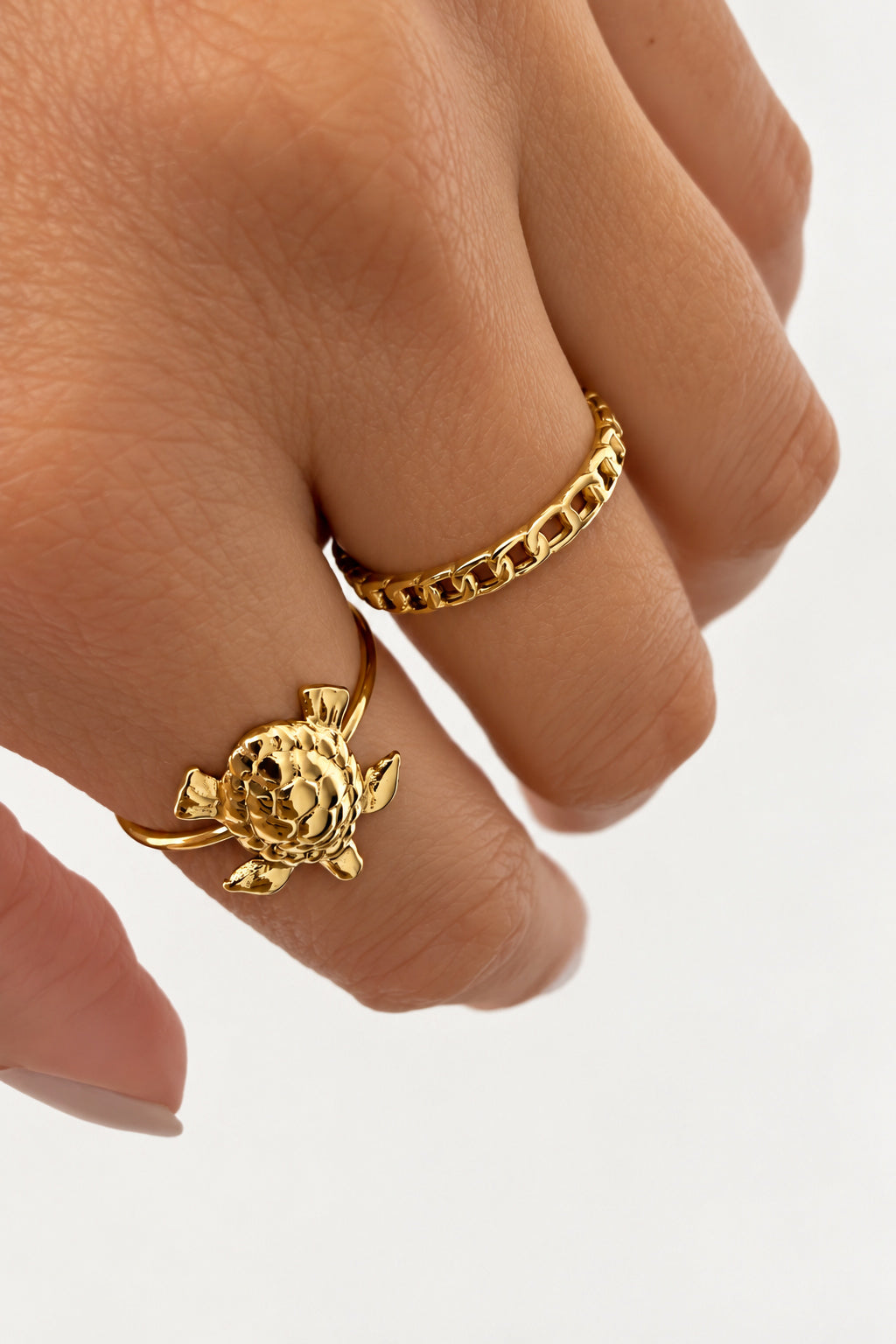 Conjunto 2 anéis ajustável em aço - Promoção até 15 de outubro