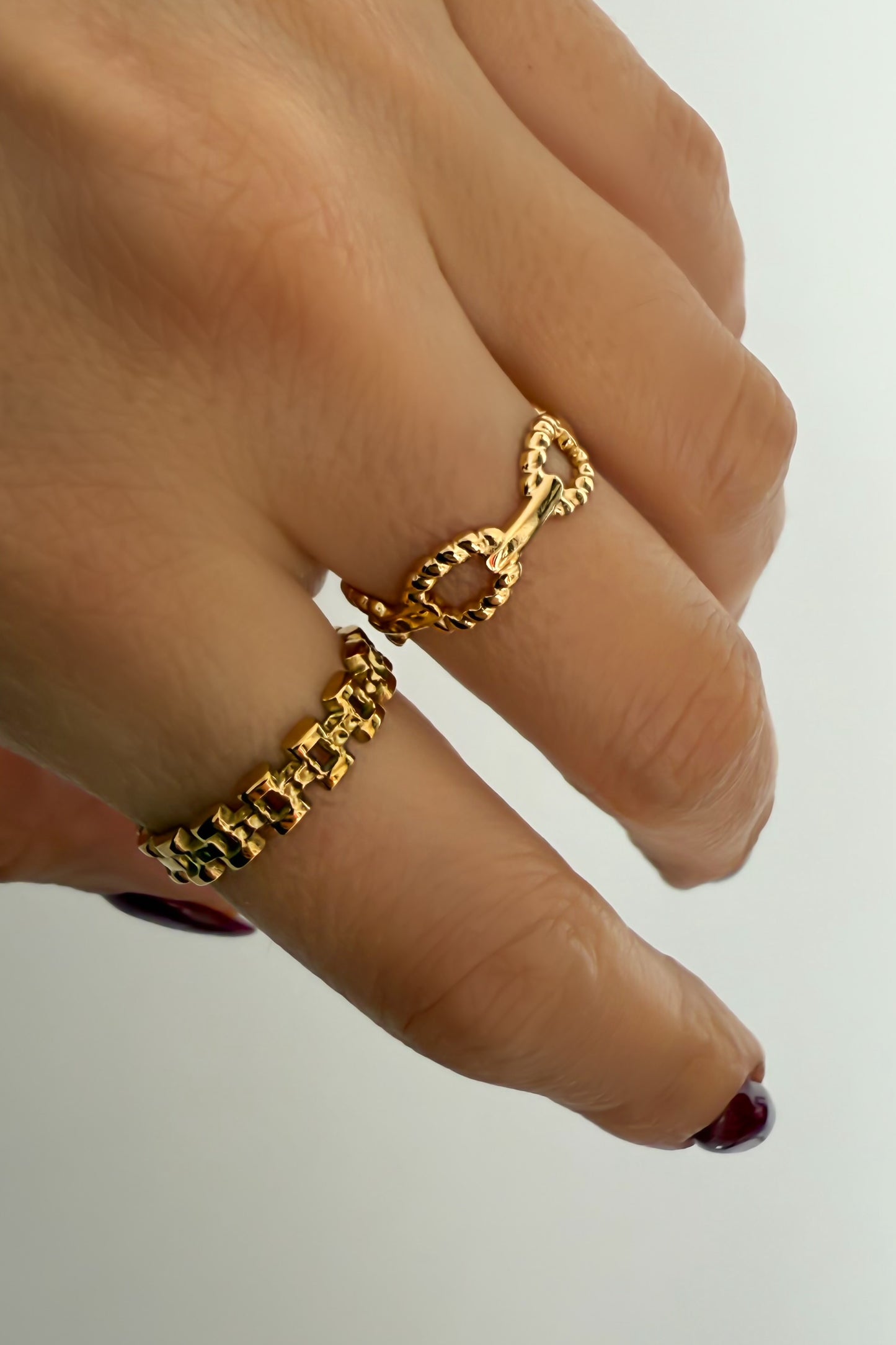 Conjunto anéis ajustável em aço- Promoção até 20 de dezembro