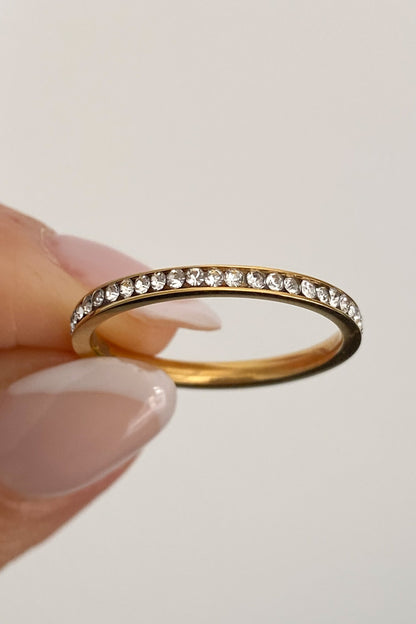 golden crystal ring