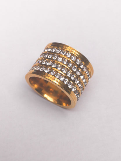 Steel and zirconia ring - Size 9, 10 and 11 - Promotion 02-24 to 03-24